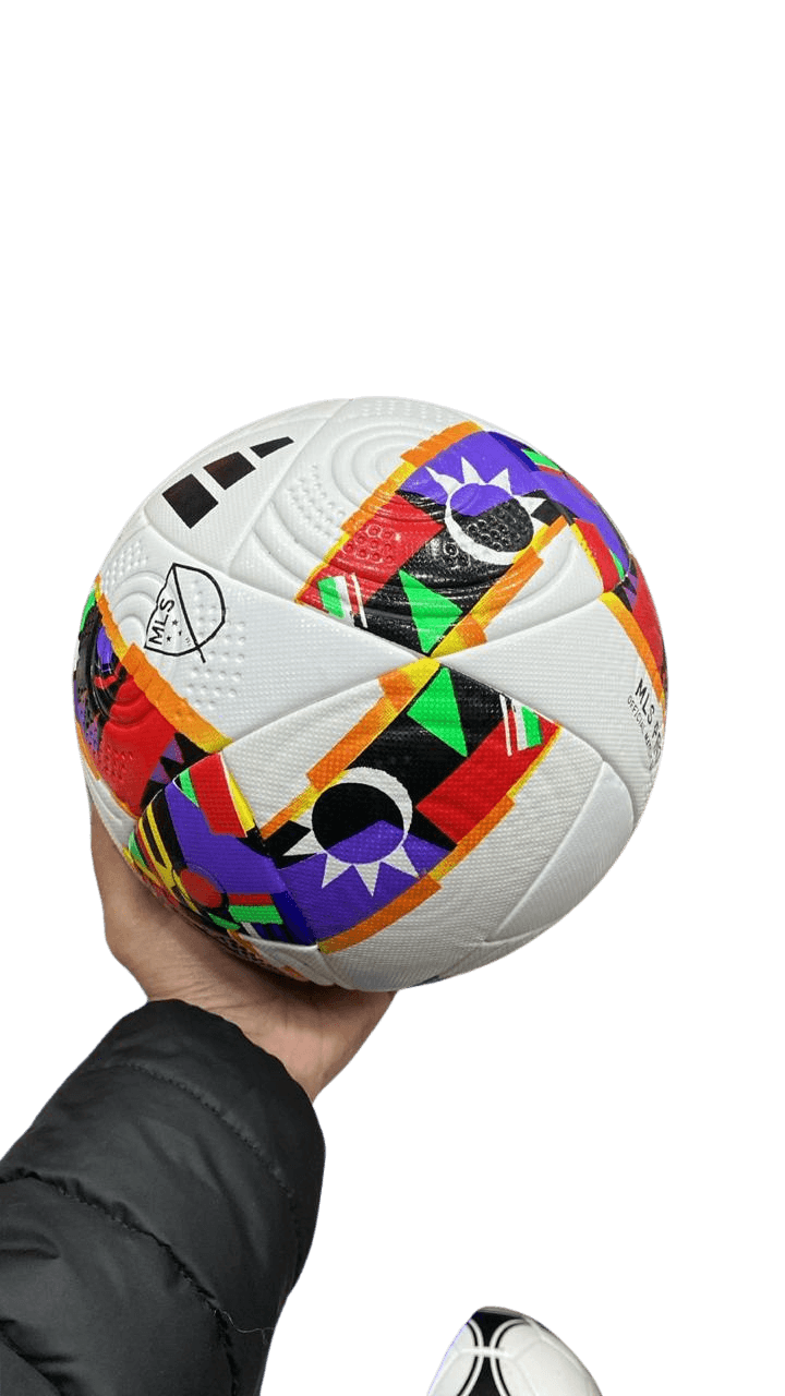 Packaged star-panel footballs inside clear protective wholesale polybags